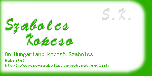 szabolcs kopcso business card